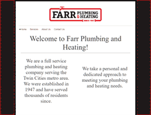 Tablet Screenshot of farrplumbingandheating.com